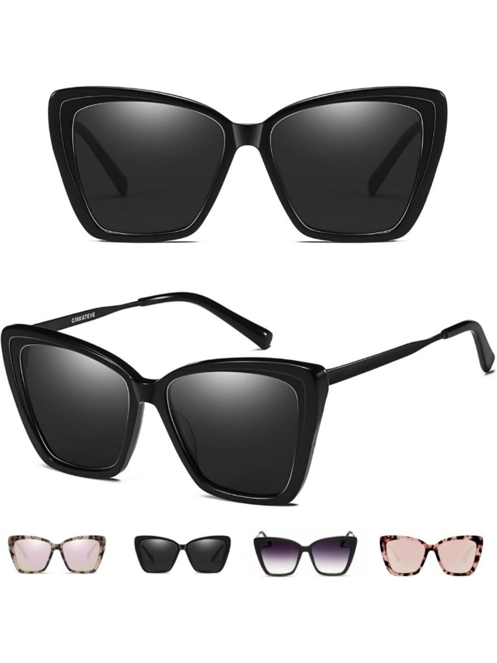 Oversized Soft Cat Eye Sunglasses for Women | Handmade Acetate Frame, UV